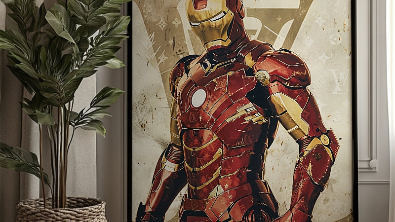 Pop Culture Meets Modern Decor: Iron Man x LV-Inspired Wall Art
