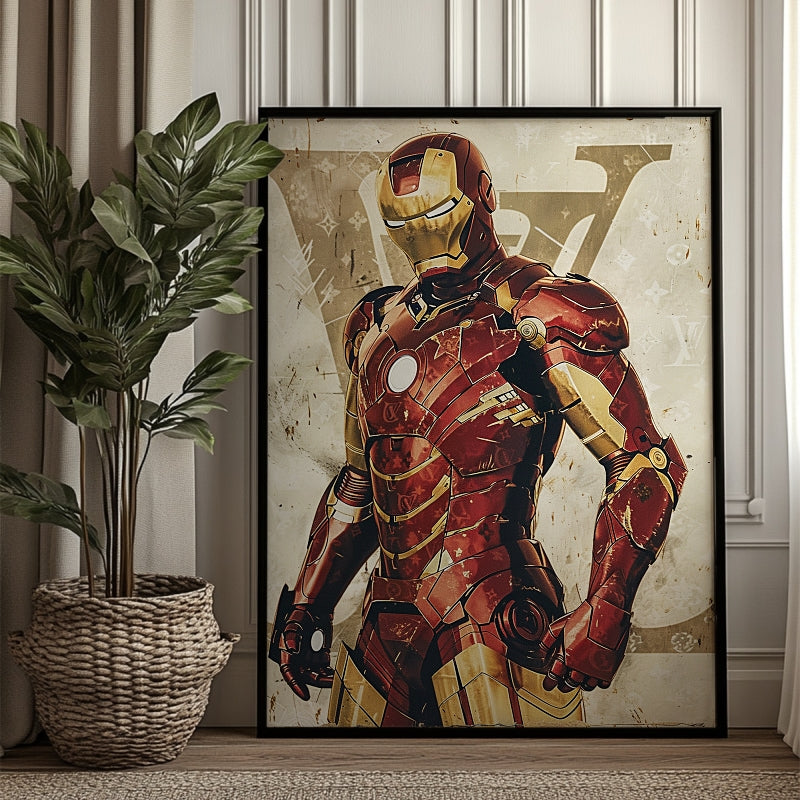 Pop Culture Meets Modern Decor: Iron Man x LV-Inspired Wall Art