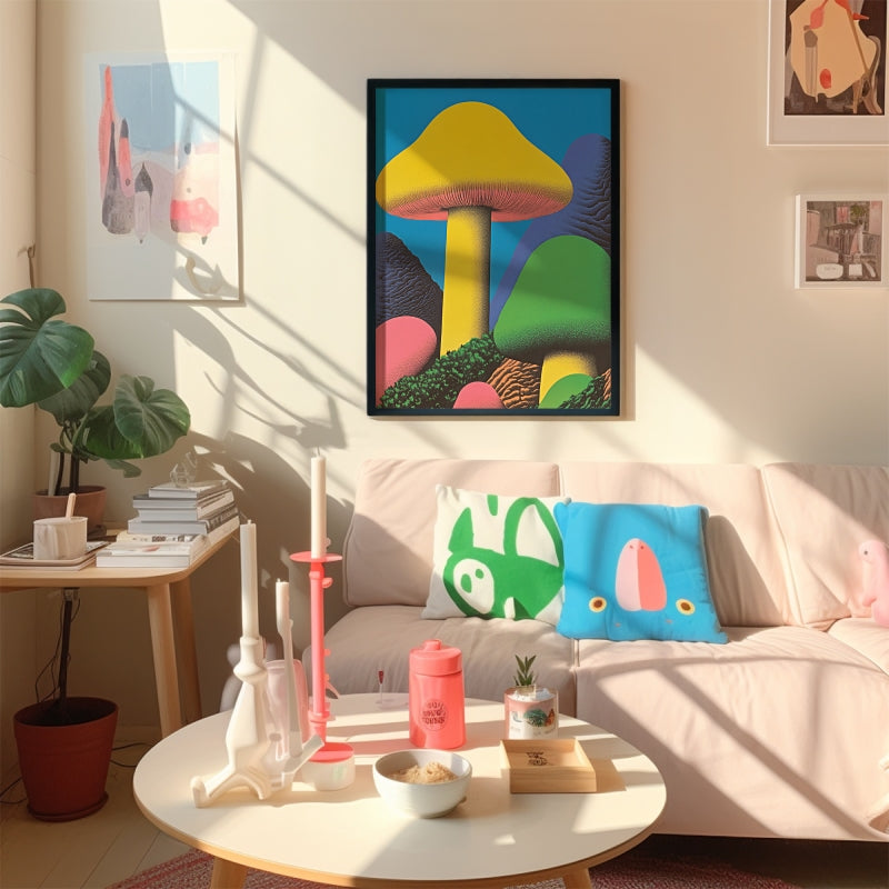 Pop Art Mushrooms: A Burst of Color and Whimsy
