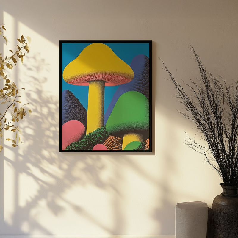 Pop Art Mushrooms: A Burst of Color and Whimsy