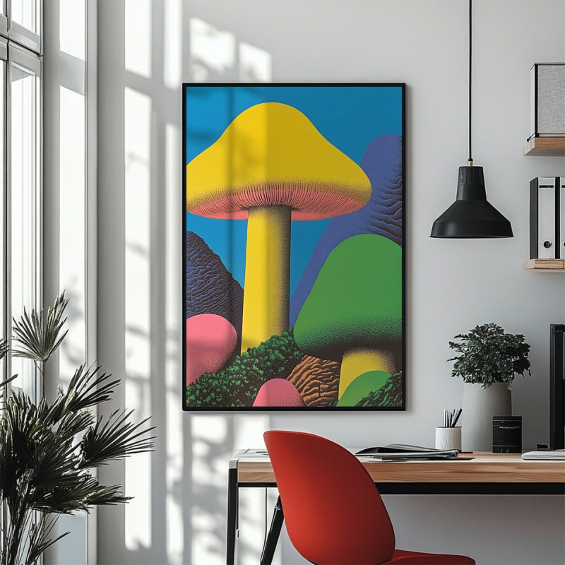 Pop Art Mushrooms: A Burst of Color and Whimsy
