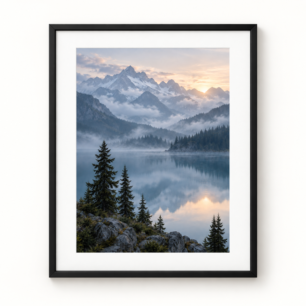Alpine Hush - black frame visualization