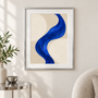 Blue Interval - silver frame room visualization