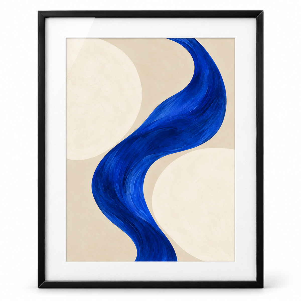 Blue Interval - black frame studio visualization