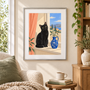 Cat at the Window - silver frame room visualization