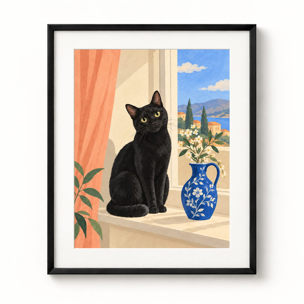 Cat at the Window - black frame visualization