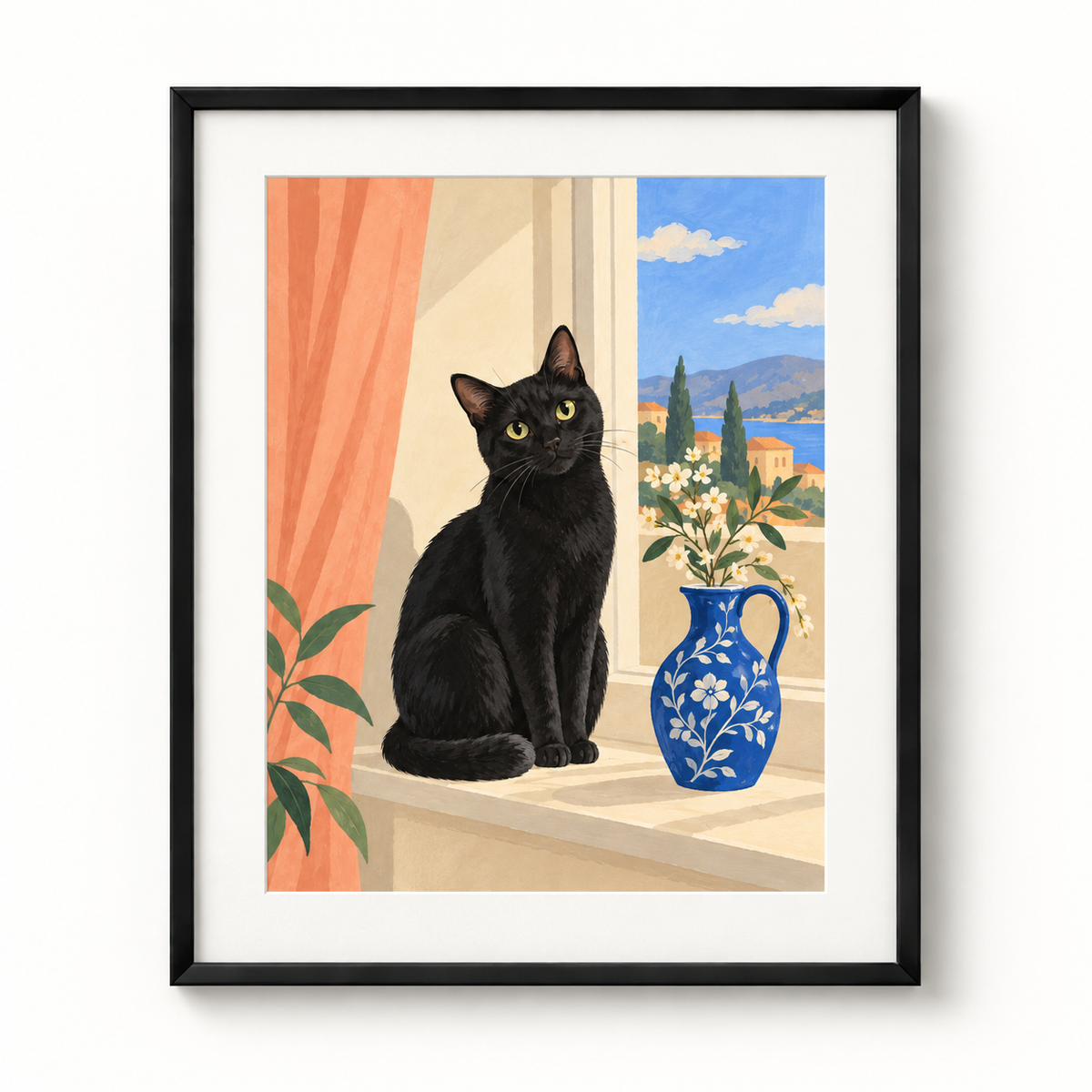 Cat at the Window - black frame visualization