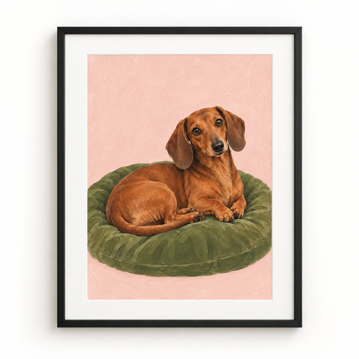 Dachshund Daydream - black frame visualization