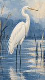 Heron in Blue - artwork detail