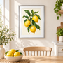Lemon Garden - silver frame room visualization
