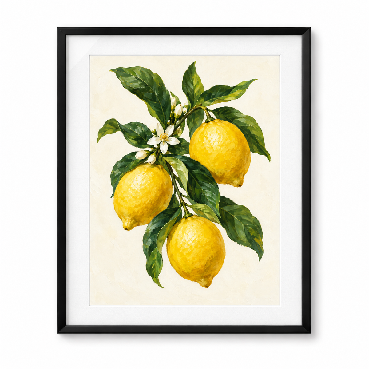 Lemon Garden - black frame visualization