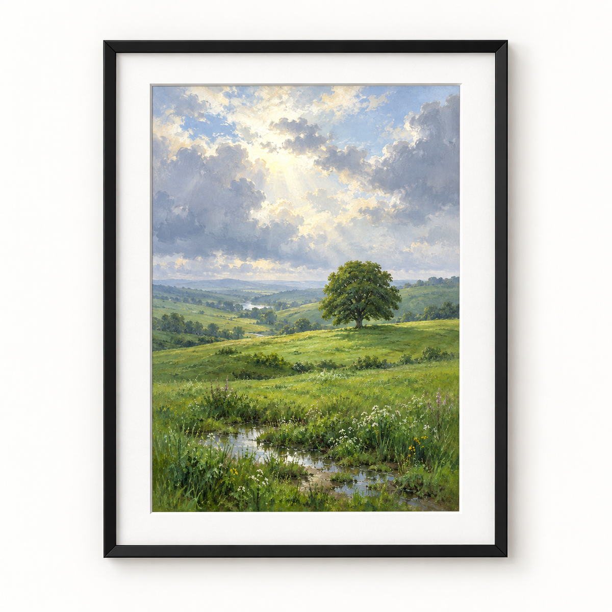 Meadow After Rain - black frame visualization