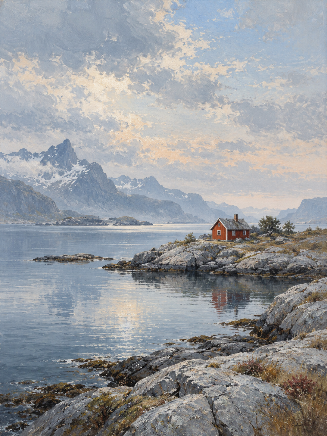 Red Cottage Bay - artwork detail