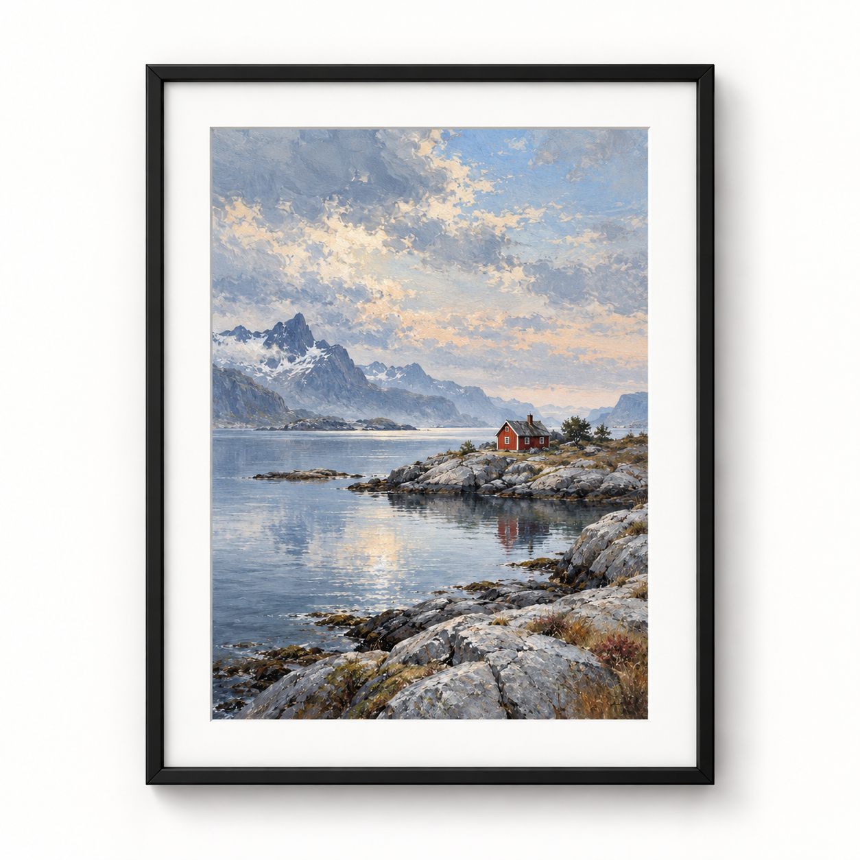 Red Cottage Bay - black frame visualization