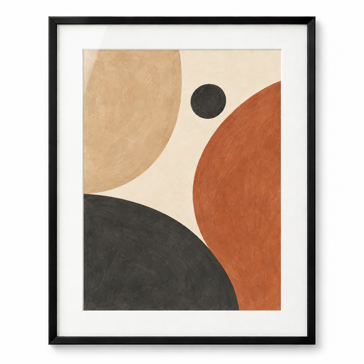 Sandstone Rhythm in a black aluminium frame
