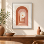Terracotta Passage - silver frame room visualization