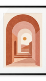 Terracotta Passage - black frame studio visualization