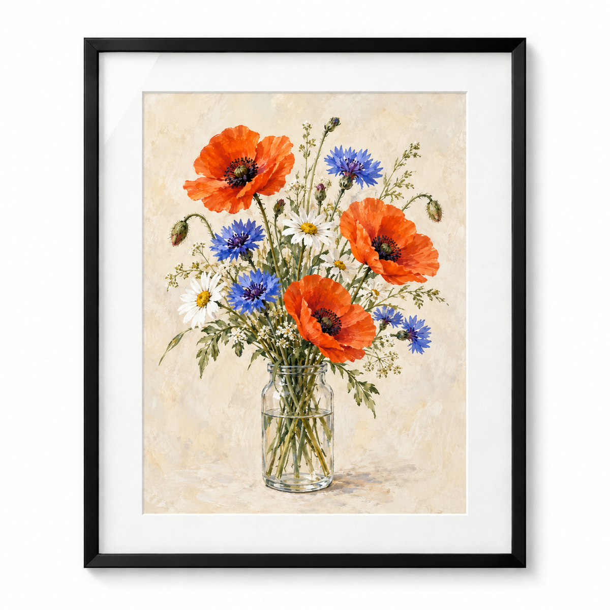 Wildflower Sunday - black frame visualization